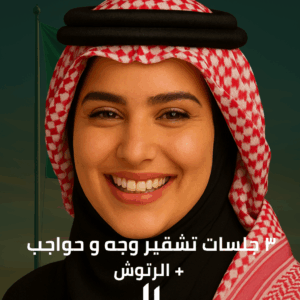 ٣ جلسات تشقير وجه و حواجب + الرتوش